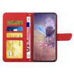 OPPO A5 5G Red Butterfly Embossed Flip Leather Phone Case Global HT03 - 4