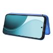 OPPO Reno14 5G Blue Carbon Fiber Texture Flip Leather Phone Case - 5