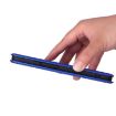OPPO Reno14 5G Blue Carbon Fiber Texture Flip Leather Phone Case - 7