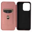 OPPO Reno14 5G Global Brown Carbon Fiber Texture Flip Leather Case - 4