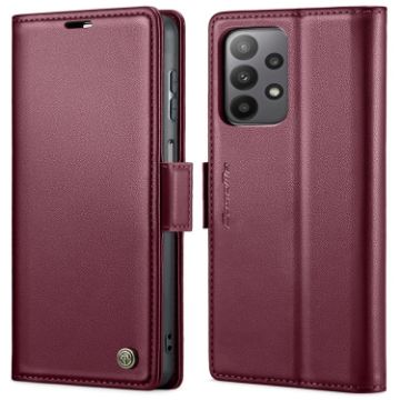 Samsung Galaxy A23 CaseMe 023 Butterfly Buckle RFID Leather Case Red - 1