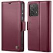 Samsung Galaxy A73 5G CaseMe 023 Leather Case, RFID Anti-theft, Wine Red - 1