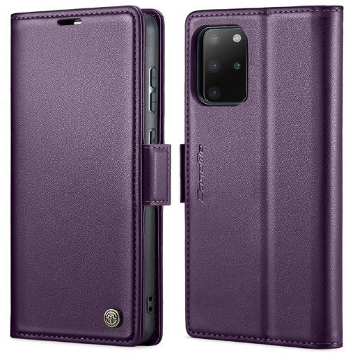 Samsung Galaxy S20+ CaseMe 023 Butterfly Buckle RFID Leather Case Purple - 1