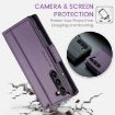 Samsung Galaxy S23 5G CaseMe 023 Butterfly Buckle Leather Case Purple - 6