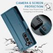 Samsung Galaxy S21 5G CaseMe 023 Butterfly Buckle RFID Leather Case Blue - 6