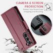 Samsung Galaxy S21+ 5G CaseMe 023 Butterfly Buckle Leather Case Wine Red - 6