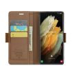 Samsung Galaxy S21 Ultra 5G CaseMe 023 Leather RFID Phone Case Brown - 4