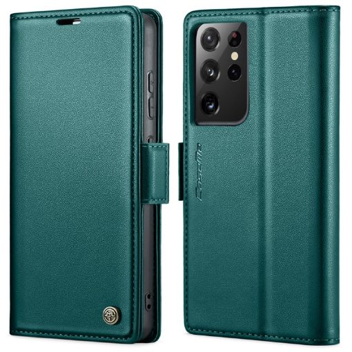 Samsung Galaxy S21 Ultra 5G CaseMe 023 RFID Leather Case Pearly Blue - 1