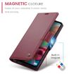 Samsung Galaxy A71 4G CaseMe 023 Leather Phone Case Wine Red RFID - 5