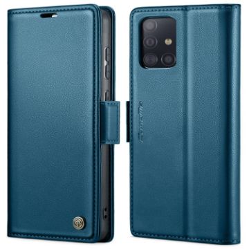 Samsung Galaxy A51/M40s CaseMe 023 Leather Phone Case, RFID, Blue - 1