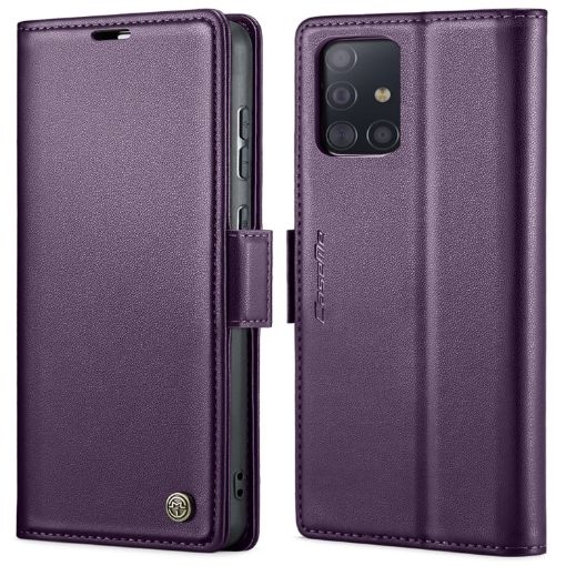 Samsung Galaxy A51/M40s CaseMe 023 Butterfly Buckle Leather Case Purple - 1