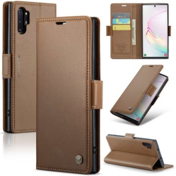Samsung Galaxy Note10+ CaseMe 023 Leather Case, RFID Anti-theft, Brown - 1