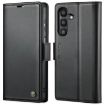 Samsung Galaxy A14 CaseMe 023 Butterfly Buckle RFID Leather Case Black - 1