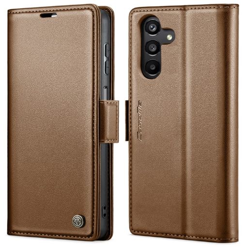 Samsung Galaxy A24 4G CaseMe 023 Leather Phone Case Brown RFID Anti-theft - 1