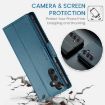 Samsung Galaxy A24 4G CaseMe 023 Leather Phone Case - Blue RFID Anti-theft - 6
