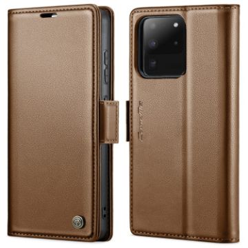 Samsung Galaxy S20 Ultra CaseMe 023 Leather RFID Phone Case Brown - 1