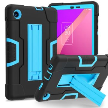 TCL Tab 8 LE/WiFi Silicone Hybrid PC Case with Holder - Black Blue - 1