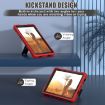 TCL Tab 8 LE/WiFi Red Black Silicone Hybrid PC Case with Holder - 6