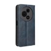 TCL 605/60 SE Blue Leather Phone Case with Magnetic Buckle Retro Texture - 3