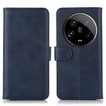 Xiaomi 14 Ultra Blue Cow Texture Leather Phone Case - 1