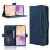 Realme 14 Pro 5G Blue Leather Case with Card Slots - Calf Texture Skin - 1