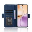 Realme 14 Pro 5G Blue Leather Case with Card Slots - Calf Texture Skin - 6