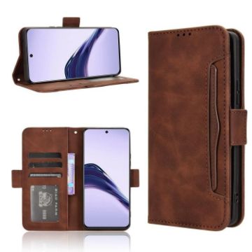 Realme 14 Pro Lite 5G Brown Leather Phone Case with Card Slots - 1