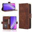 Realme P3 Pro 5G Brown Leather Phone Case with Card Slots - 1