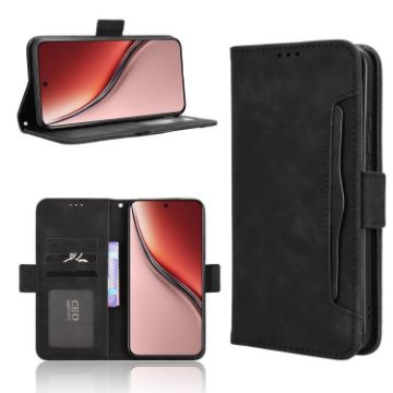 Realme P3 Ultra 5G Black Leather Phone Case with Card Slots - 1
