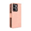 Realme 14 5G Pink Leather Phone Case with Card Slots - Calf Texture - 3