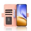 Realme 14 5G Pink Leather Phone Case with Card Slots - Calf Texture - 6