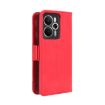 Realme 14 5G Red Leather Phone Case with Card Slots - Calf Texture - 3