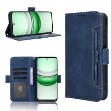 Realme C71 4G Blue Leather Phone Case with Card Slots - Calf Texture - 1