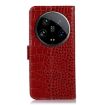 Xiaomi 14 Ultra Red Crocodile Cowhide Leather Phone Case - 4