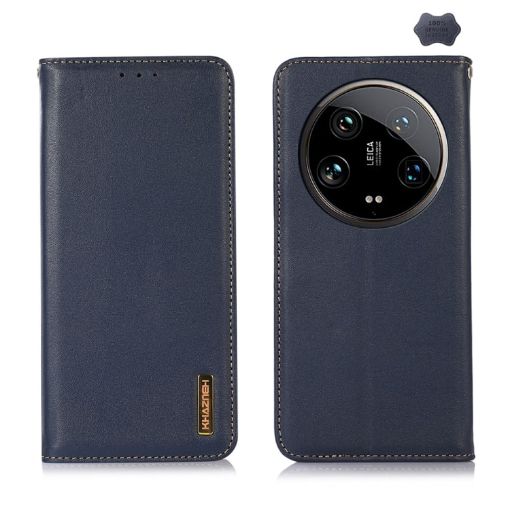 Xiaomi 14 Ultra KHAZNEH Blue Nappa Leather Phone Case - 1
