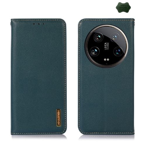 Xiaomi 14 Ultra KHAZNEH Green Nappa Leather Phone Case - 1
