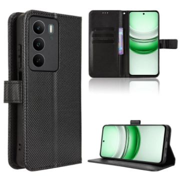 Realme C71 4G Black Diamond Texture Leather Phone Case - 1