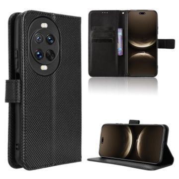 Huawei nova 14 Pro 5G Black Diamond Texture Leather Phone Case - 1