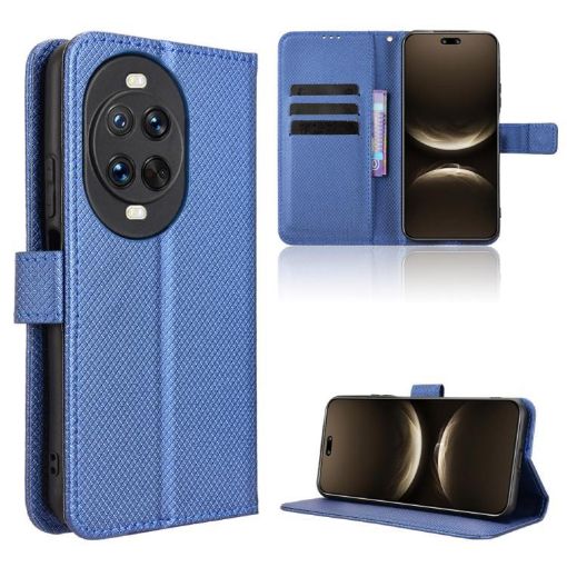 Huawei nova 14 Pro 5G Blue Diamond Texture Leather Phone Case - 1
