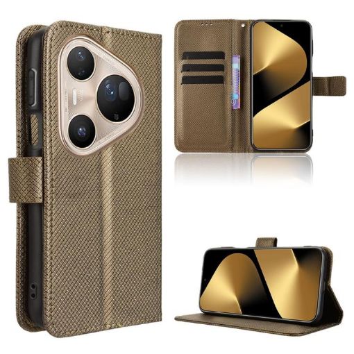 Huawei Pura 80 Pro 5G/80 Pro+ 5G Brown Leather Phone Case - 1