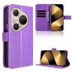 Huawei Pura 80 Ultra 5G Purple Diamond Texture Leather Phone Case - 1