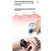TK20 Smart Watch - 1.39" ECG, Remote Care, Temp Monitor, Blue Silicone Band - 6