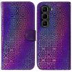 Infinix Hot 50 Pro 4G Purple Leather Phone Case with Magnetic Buckle - 1