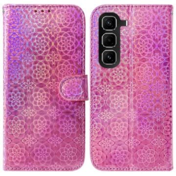 Infinix Hot 50 Pro+ 4G Pink Leather Phone Case with Magnetic Buckle - 1