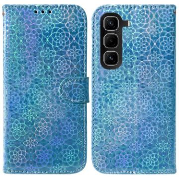 Infinix Hot 50 Pro+ 4G Blue Leather Phone Case with Magnetic Buckle - 1