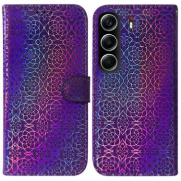 Tecno Camon 40 Purple Magnetic Buckle Leather Phone Case - 1