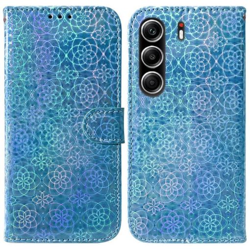 Tecno Camon 40 Pro 4G Blue Magnetic Buckle Leather Phone Case - 1