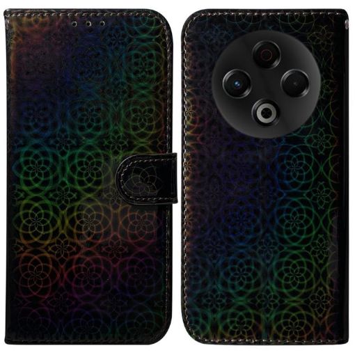 Tecno Spark 30 4G Black Leather Magnetic Buckle Phone Case - 1