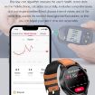 TK22 Smart Watch: 1.39" IP67 Waterproof, ECG, Blood Sugar, Leather Band - 9