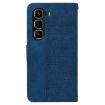 Infinix Hot 50 Pro 4G Blue Geometric Embossed Leather Phone Case - 4